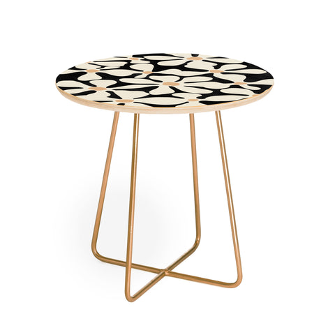 DorisciciArt Midnight Bohemian Floral Round Side Table