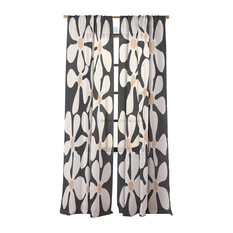 DorisciciArt Midnight Bohemian Floral Sheer Non Repeat