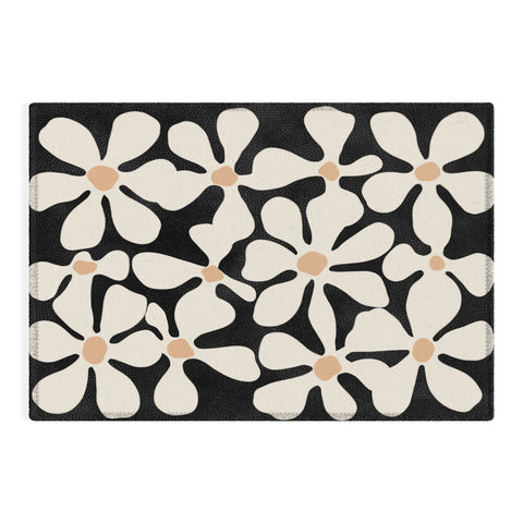 DorisciciArt Midnight Bohemian Floral Outdoor Rug