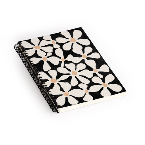 DorisciciArt Midnight Bohemian Floral Spiral Notebook