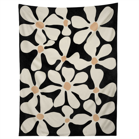 DorisciciArt Midnight Bohemian Floral Tapestry