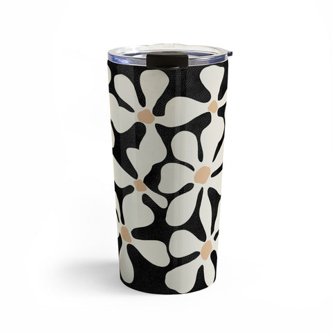 DorisciciArt Midnight Bohemian Floral Travel Mug