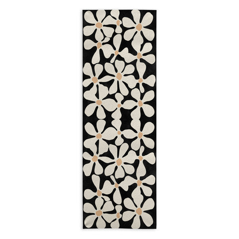 DorisciciArt Midnight Bohemian Floral Yoga Towel