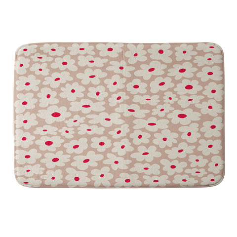 DorisciciArt Minimal floral C Memory Foam Bath Mat