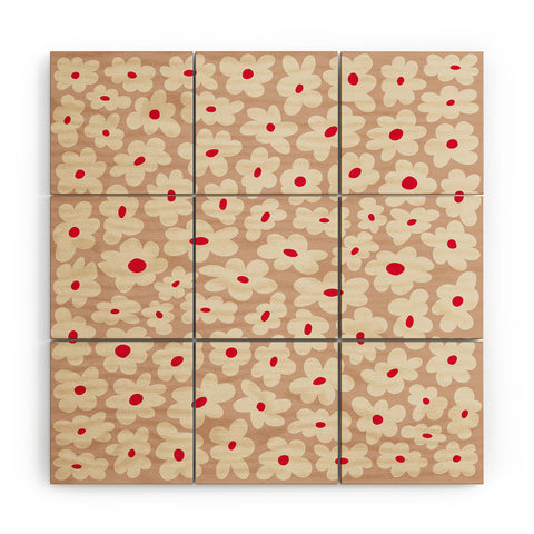 DorisciciArt Minimal floral C Wood Wall Mural