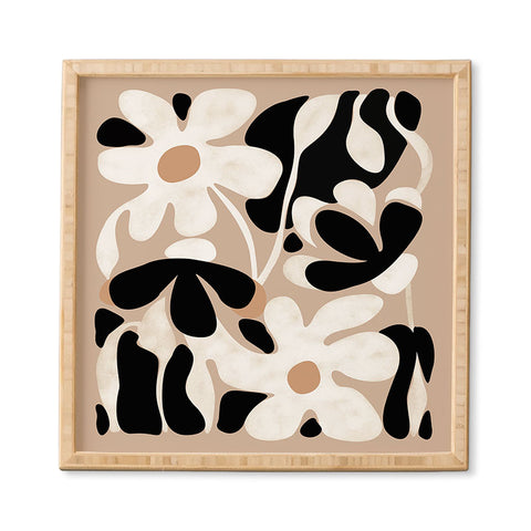 DorisciciArt monochrome flowers Framed Wall Art