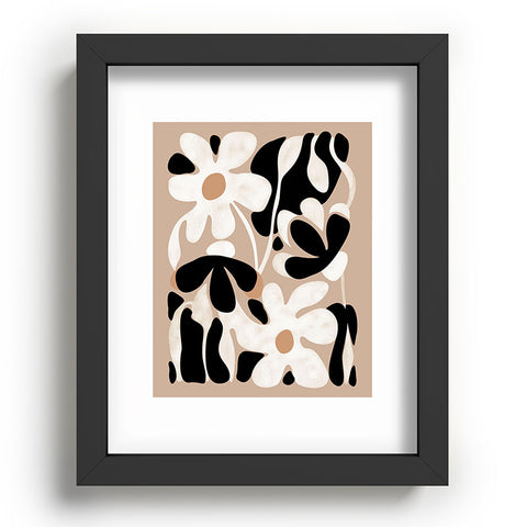 DorisciciArt monochrome flowers Recessed Framing Rectangle