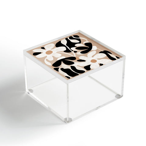 DorisciciArt monochrome flowers Acrylic Box
