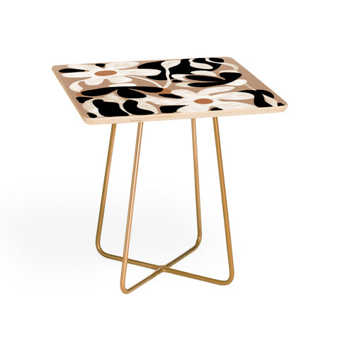 DorisciciArt monochrome flowers Side Table