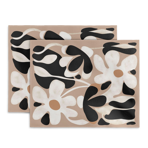 DorisciciArt monochrome flowers Placemat