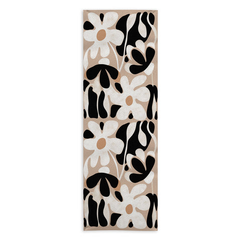 DorisciciArt monochrome flowers Yoga Towel