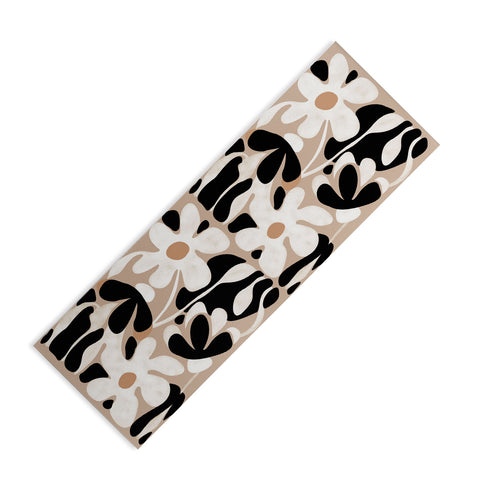 DorisciciArt monochrome flowers Yoga Mat
