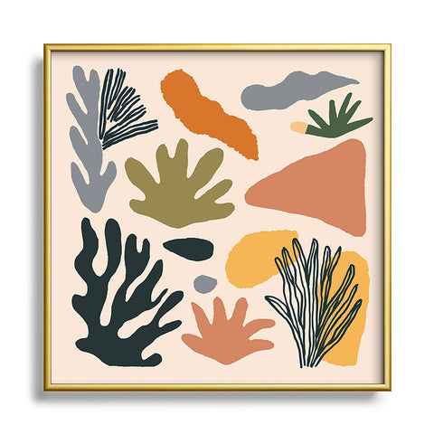 DorisciciArt Nature Abstraction Square Metal Framed Art Print