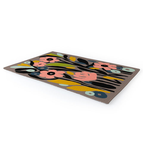 DorisciciArt pastel garden Area Rug