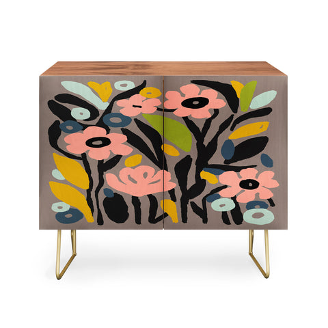 DorisciciArt pastel garden Credenza
