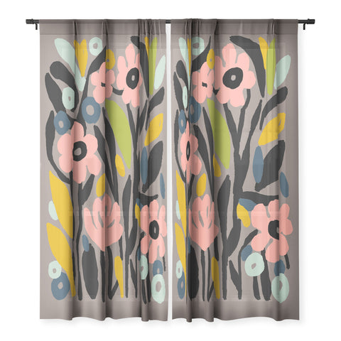 DorisciciArt pastel garden Sheer Non Repeat