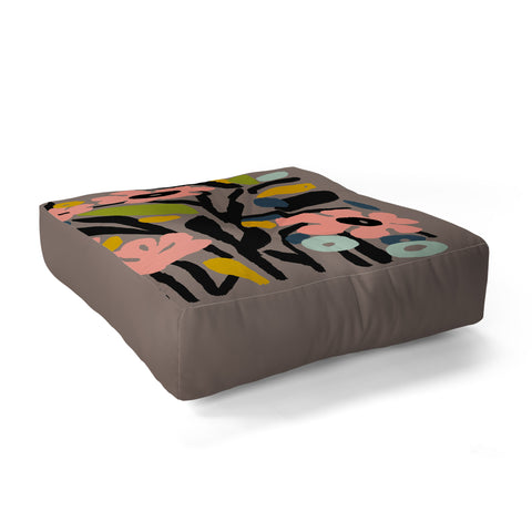 DorisciciArt pastel garden Floor Pillow Square