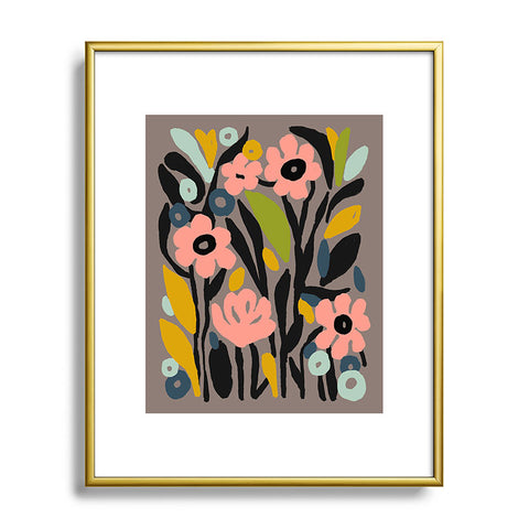 DorisciciArt pastel garden Metal Framed Art Print