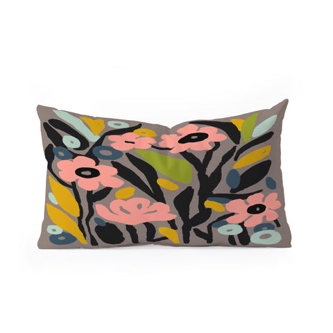 DorisciciArt pastel garden Oblong Throw Pillow
