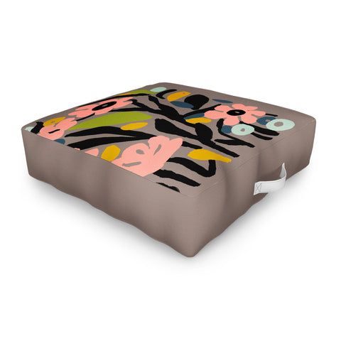 DorisciciArt pastel garden Outdoor Floor Cushion