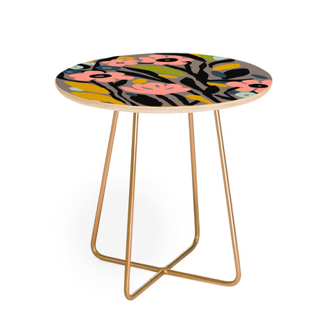 DorisciciArt pastel garden Round Side Table