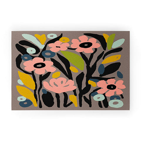 DorisciciArt pastel garden Welcome Mat