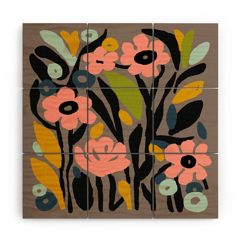 DorisciciArt pastel garden Wood Wall Mural