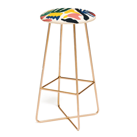 DorisciciArt Psychedelic Jungle Bar Stool