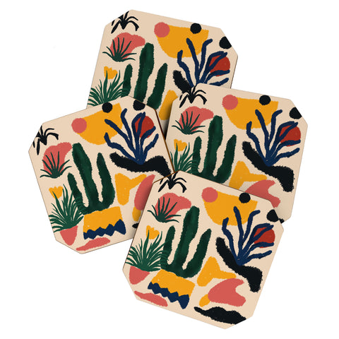 DorisciciArt Psychedelic Jungle Coaster Set