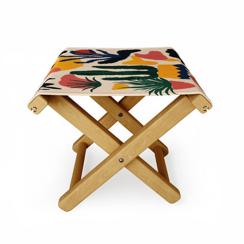 DorisciciArt Psychedelic Jungle Folding Stool