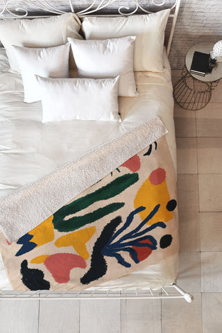 DorisciciArt Psychedelic Jungle Fleece Throw Blanket