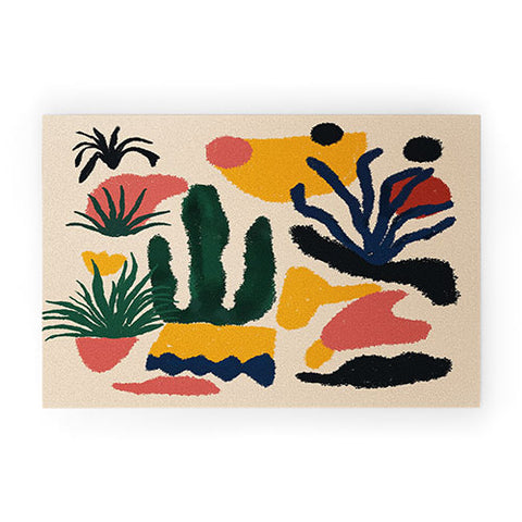 DorisciciArt Psychedelic Jungle Welcome Mat