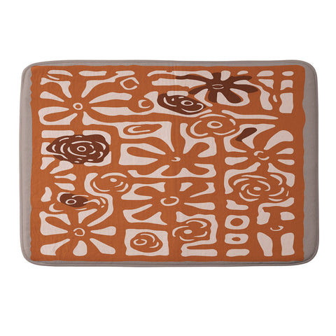 DorisciciArt Rose maze Memory Foam Bath Mat