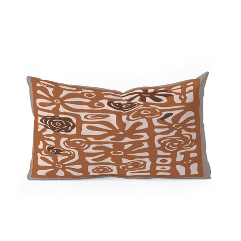 DorisciciArt Rose maze Oblong Throw Pillow