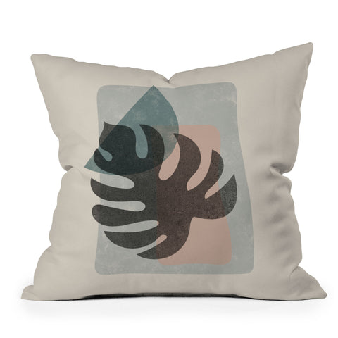 DreamPrintDesigns Abstract Leaf Art Outdoor Throw Pillow