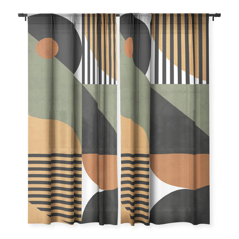 DreamPrintDesigns Bau Haus Mid Century 3 Sheer Non Repeat