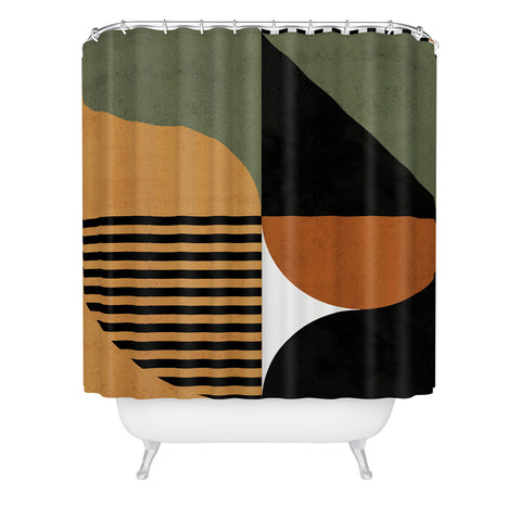 DreamPrintDesigns Bau Haus Mid Century 3 Shower Curtain