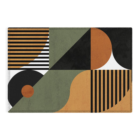 DreamPrintDesigns Bau Haus Mid Century 3 Outdoor Rug