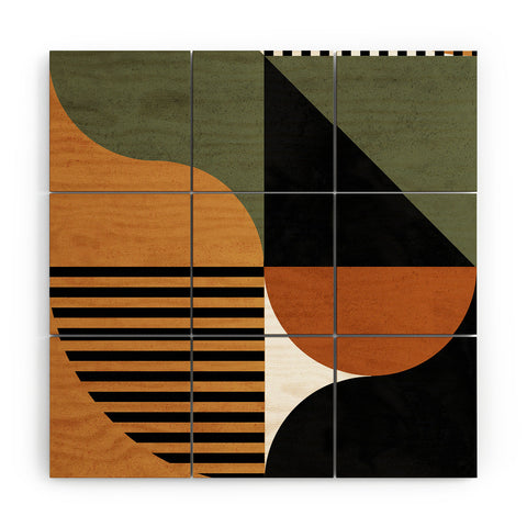 DreamPrintDesigns Bau Haus Mid Century 3 Wood Wall Mural