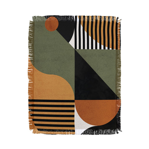 DreamPrintDesigns Bau Haus Mid Century 3 Throw Blanket