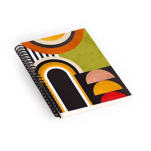 DreamPrintDesigns Bauhaus Mid Century Art 43 Spiral Notebook