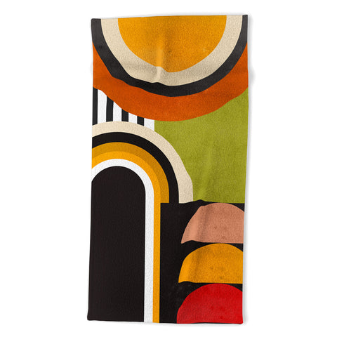 DreamPrintDesigns Bauhaus Mid Century Art 43 Beach Towel