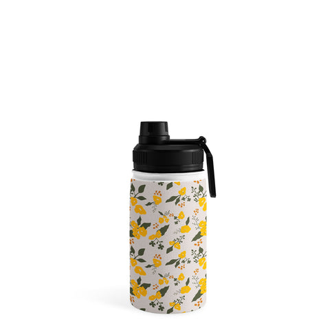 DreamPrintDesigns Flower Market Yellow Flowers Water Bottle