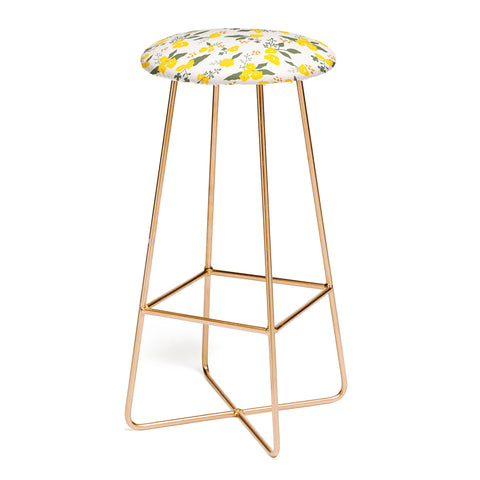 DreamPrintDesigns Flower Market Yellow Flowers Bar Stool