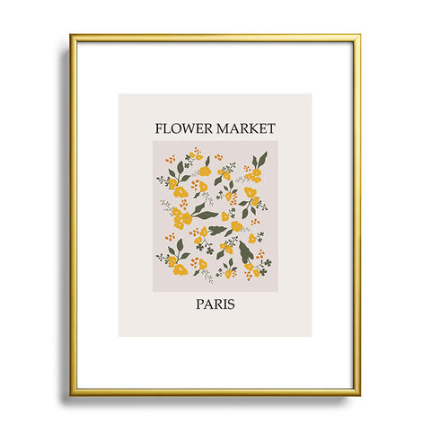 DreamPrintDesigns Flower Market Yellow Flowers Metal Framed Art Print