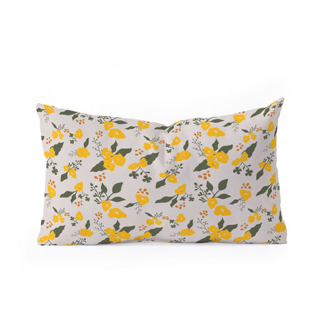 DreamPrintDesigns Flower Market Yellow Flowers Oblong Throw Pillow
