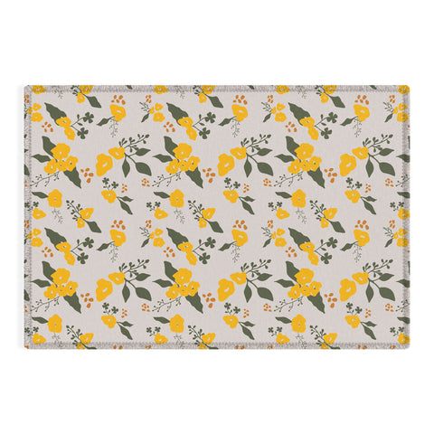DreamPrintDesigns Flower Market Yellow Flowers Outdoor Rug