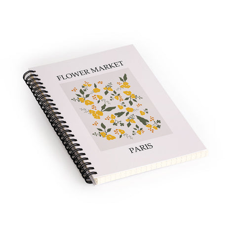 DreamPrintDesigns Flower Market Yellow Flowers Spiral Notebook