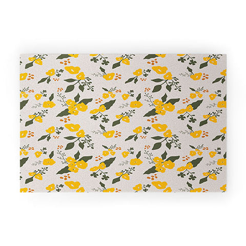 DreamPrintDesigns Flower Market Yellow Flowers Welcome Mat
