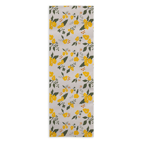 DreamPrintDesigns Flower Market Yellow Flowers Yoga Towel